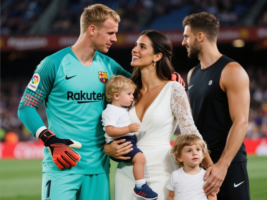 西媒爆料:特尔施特根婚姻破裂疑因妻子与私教关系暧昧 根据西班牙媒体的披露,特尔施特根与妻子丹